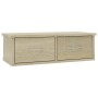 Oak plywood wall drawer shelf 60x26x18.5cm by vidaXL, Shelves and shelves - Ref: Foro24-800588, Price: 38,97 €, Discount: %