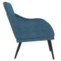 Sillón de terciopelo azul 63x76x80 cm de vidaXL, Sillones - Ref: Foro24-351444, Precio: 89,29 €, Descuento: %