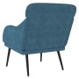 Sillón de terciopelo azul 63x76x80 cm de vidaXL, Sillones - Ref: Foro24-351444, Precio: 89,29 €, Descuento: %