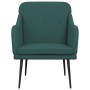 Dark green fabric armchair 63x76x80 cm by vidaXL, Armchairs - Ref: Foro24-351478, Price: 87,93 €, Discount: %