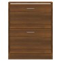 Oak brown plywood shoe cabinet 63x24x81 cm by vidaXL, Shoe racks and shoe organizers - Ref: Foro24-342563, Price: 69,12 €, Di...