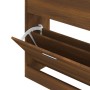 Schuhschrank aus braunem Eichensperrholz, 63 x 24 x 81 cm von vidaXL, Schuhregale und Schuhorganisatoren - Ref: Foro24-342563...