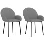 Sillas de comedor 2 unidades cuero sintético gris de vidaXL, Sillas de comedor - Ref: Foro24-344757, Precio: 107,04 €, Descue...