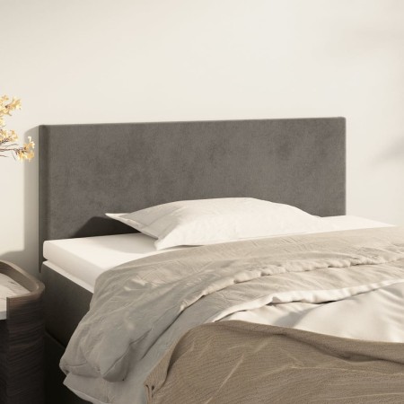 Cabecero de terciopelo gris oscuro 100x5x78/88 cm de vidaXL, Cabeceros y pies de cama - Ref: Foro24-345779, Precio: 46,66 €, ...