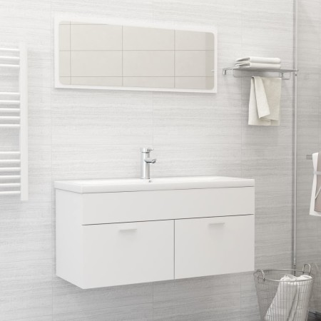 Juego de muebles de baño 2 pzas madera contrachapada blanco de vidaXL, Muebles de baño - Ref: Foro24-804809, Precio: 69,18 €,...