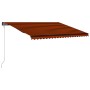 Retractable awning with wind sensor and orange brown LED 500x300cm by vidaXL, Awnings - Ref: Foro24-3055305, Price: 663,01 €,...