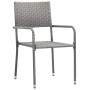 Set comedor jardín 7 pzas ratán sintético gris antracita y gris de vidaXL, Conjuntos de jardín - Ref: Foro24-3059455, Precio:...