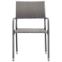 Set comedor jardín 7 pzas ratán sintético gris antracita y gris de vidaXL, Conjuntos de jardín - Ref: Foro24-3059455, Precio:...