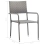 Set comedor jardín 7 pzas ratán sintético gris antracita y gris de vidaXL, Conjuntos de jardín - Ref: Foro24-3059455, Precio:...