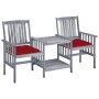 Garden chairs with table and solid acacia wood cushions by vidaXL, Garden sets - Ref: Foro24-3061323, Price: 158,10 €, Discou...