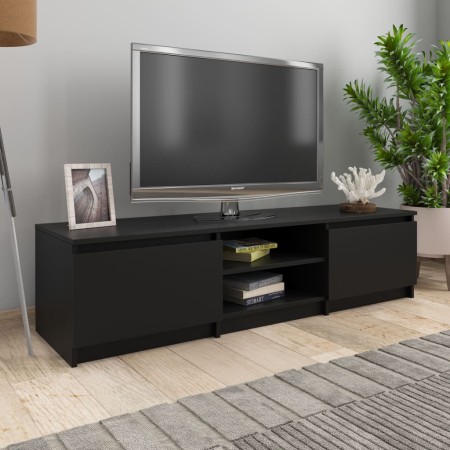 TV stand made of black plywood wood, 140x40x35.5 cm by vidaXL, TV Furniture - Ref: Foro24-800649, Price: 93,50 €, Discount: %