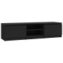 TV stand made of black plywood wood, 140x40x35.5 cm by vidaXL, TV Furniture - Ref: Foro24-800649, Price: 93,50 €, Discount: %