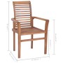 Dining chairs 2 pcs solid teak wood with gray cushions by vidaXL, Garden chairs - Ref: Foro24-3062596, Price: 212,79 €, Disco...