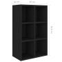 Estantería/Aparador madera de ingeniería negro 66x30x98 cm de vidaXL, Librerías y estanterías - Ref: Foro24-800343, Precio: 5...