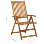 3 pcs folding garden chairs and solid acacia wood cushions by vidaXL, Garden chairs - Ref: Foro24-3064102, Price: 265,66 €, D...