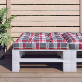 Cushion for pallet sofa red plaid fabric 80x80x12 cm by vidaXL, Cushions for chairs and sofas - Ref: Foro24-314411, Price: 30...