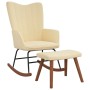 Cream velvet rocking chair with footrest by vidaXL, Rocking chairs - Ref: Foro24-327763, Price: 142,72 €, Discount: %