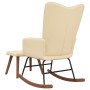 Silla mecedora con reposapiés terciopelo crema de vidaXL, Mecedoras - Ref: Foro24-327763, Precio: 142,72 €, Descuento: %