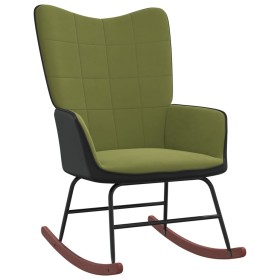 Light Green Velvet and PVC Rocking Chair by vidaXL, Rocking chairs - Ref: Foro24-327878, Price: 111,99 €, Discount: %