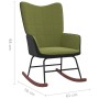 Light Green Velvet and PVC Rocking Chair by vidaXL, Rocking chairs - Ref: Foro24-327878, Price: 111,42 €, Discount: %