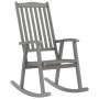 Rocking chair with solid gray acacia wood cushions by vidaXL, Garden chairs - Ref: Foro24-3064219, Price: 201,99 €, Discount: %