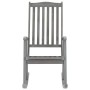 Rocking chair with solid gray acacia wood cushions by vidaXL, Garden chairs - Ref: Foro24-3064219, Price: 201,99 €, Discount: %