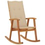 Silla mecedora con cojines madera maciza de acacia de vidaXL, Sillas de jardín - Ref: Foro24-3064182, Precio: 197,21 €, Descu...