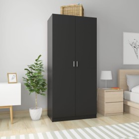 Black plywood cabinet 90x52x200 cm by vidaXL, Wardrobes - Ref: Foro24-800631, Price: 201,65 €, Discount: %