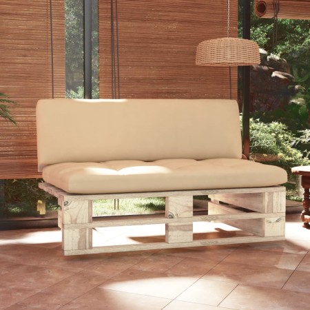 Zentrales Sofa aus Paletten für den Garten aus imprägniertem Kiefernholz von vidaXL, Modulare Sofas für den Außenbereich - Re...