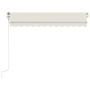 Automatic awning with LED wind sensor cream color 300x250cm by vidaXL, Awnings - Ref: Foro24-3068872, Price: 448,78 €, Discou...