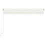 Manual retractable awning with cream LED 400x300 cm by vidaXL, Awnings - Ref: Foro24-3068902, Price: 352,28 €, Discount: %