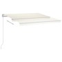 Toldo retráctil manual con LED crema 400x300 cm de vidaXL, Toldos - Ref: Foro24-3068902, Precio: 374,98 €, Descuento: %