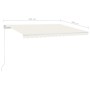 Manual retractable awning with cream LED 400x300 cm by vidaXL, Awnings - Ref: Foro24-3068902, Price: 352,28 €, Discount: %