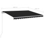 Manuell ausfahrbare Markise mit anthrazitfarbener LED 300x250 cm von vidaXL, Markisen - Ref: Foro24-3068864, Preis: 268,99 €,...