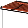 Toldo retráctil manual naranja y marrón 400x350 cm de vidaXL, Toldos - Ref: Foro24-3069190, Precio: 457,30 €, Descuento: %