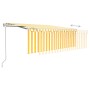 Toldo automático con persiana LED sensor viento amarillo 4x3 m de vidaXL, Toldos - Ref: Foro24-3069313, Precio: 650,64 €, Des...