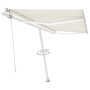 Automatic awning with wind sensor and LED cream color 400x300 cm by vidaXL, Awnings - Ref: Foro24-3069552, Price: 731,13 €, D...