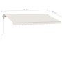 Automatic awning with wind sensor and LED cream color 400x300 cm by vidaXL, Awnings - Ref: Foro24-3069552, Price: 731,13 €, D...