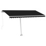 Toldo retráctil manual con LED gris antracita 400x300 cm de vidaXL, Toldos - Ref: Foro24-3069544, Precio: 482,78 €, Descuento: %