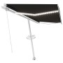 Toldo retráctil manual con LED gris antracita 400x300 cm de vidaXL, Toldos - Ref: Foro24-3069544, Precio: 482,78 €, Descuento: %