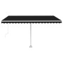 Toldo retráctil manual con LED gris antracita 400x300 cm de vidaXL, Toldos - Ref: Foro24-3069544, Precio: 482,78 €, Descuento: %