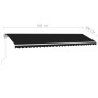 Toldo automático LED sensor de viento gris antracita 600x300 cm de vidaXL, Toldos - Ref: Foro24-3069614, Precio: 917,23 €, De...