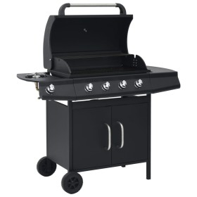 Gasgrill Barbecue 4+1 Brenner schwarz von vidaXL, Grillen - Ref: Foro24-3072535, Preis: 362,99 €, Rabatt: %