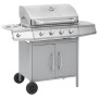 Barbacoa grill de gas 4+1 quemadores plateada de vidaXL, Barbacoas - Ref: Foro24-3072537, Precio: 382,99 €, Descuento: %