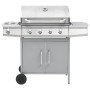 Barbacoa grill de gas 4+1 quemadores plateada de vidaXL, Barbacoas - Ref: Foro24-3072537, Precio: 382,99 €, Descuento: %