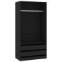 Black plywood cabinet 100x50x200 cm by vidaXL, Wardrobes - Ref: Foro24-800604, Price: 145,43 €, Discount: %