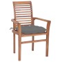 Dining chairs 8 units teak wood with gray cushions by vidaXL, Garden chairs - Ref: Foro24-3072989, Price: 741,99 €, Discount: %