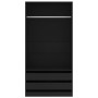 Black plywood cabinet 100x50x200 cm by vidaXL, Wardrobes - Ref: Foro24-800604, Price: 145,43 €, Discount: %