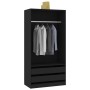 Black plywood cabinet 100x50x200 cm by vidaXL, Wardrobes - Ref: Foro24-800604, Price: 145,43 €, Discount: %