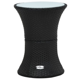 Black synthetic rattan drum-shaped garden table by vidaXL, Garden tables - Ref: Foro24-48150, Price: 81,99 €, Discount: %